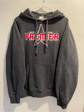 Premier Star Graphic Oversized Pullover Hoodie Faded Charcoal 3XL
